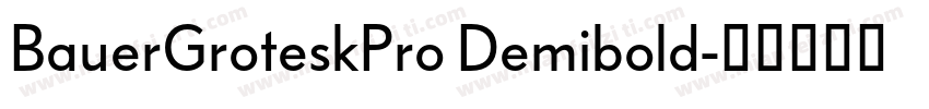 BauerGroteskPro Demibold字体转换